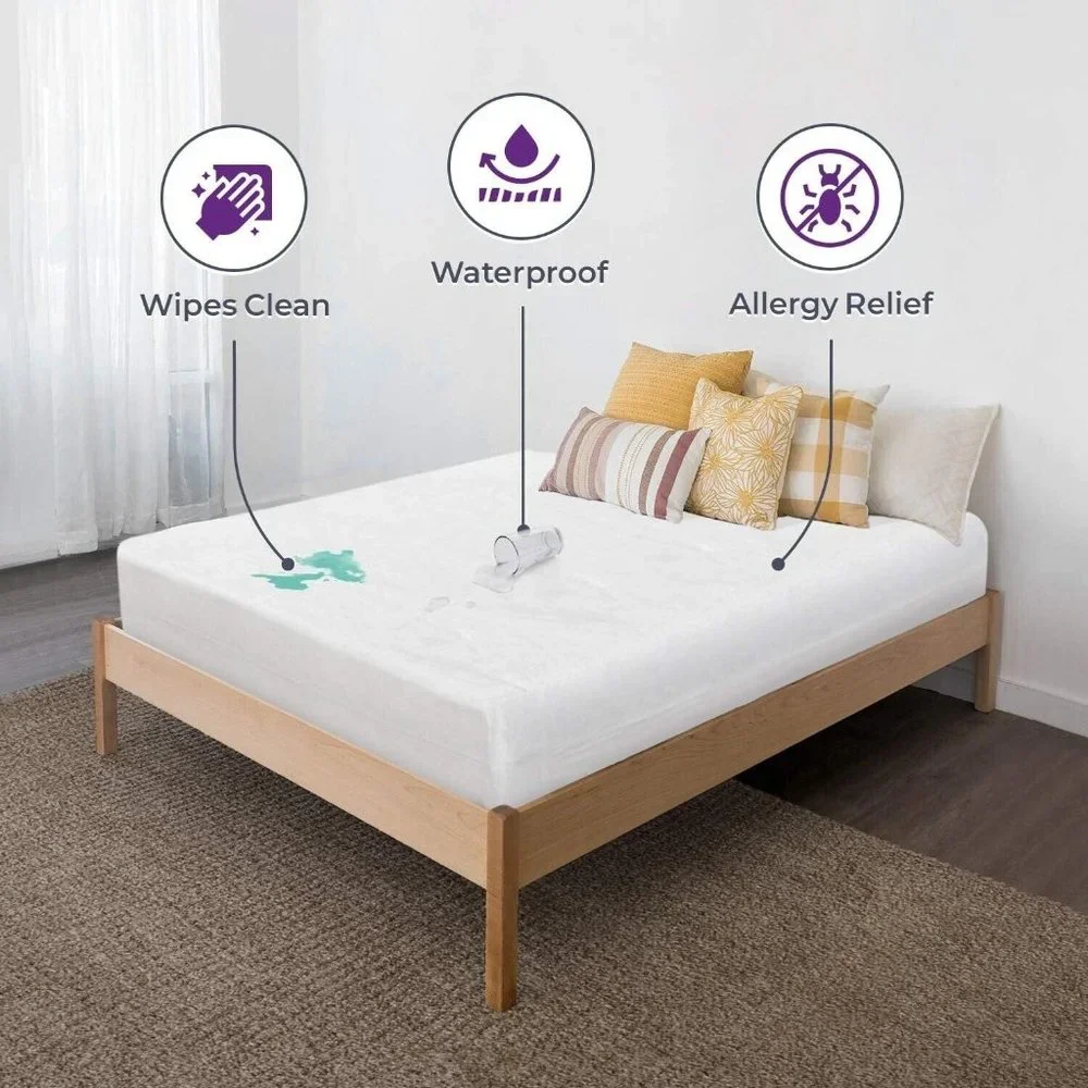 Shop Bedding Vinyl Mattress Cover With Zipper - White (541639759)